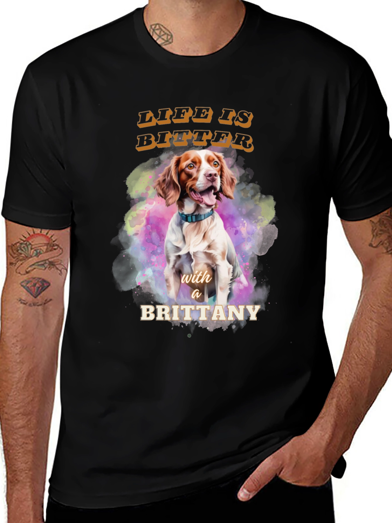 Brittany Dog T-Shirt - Life is Bitter Tee