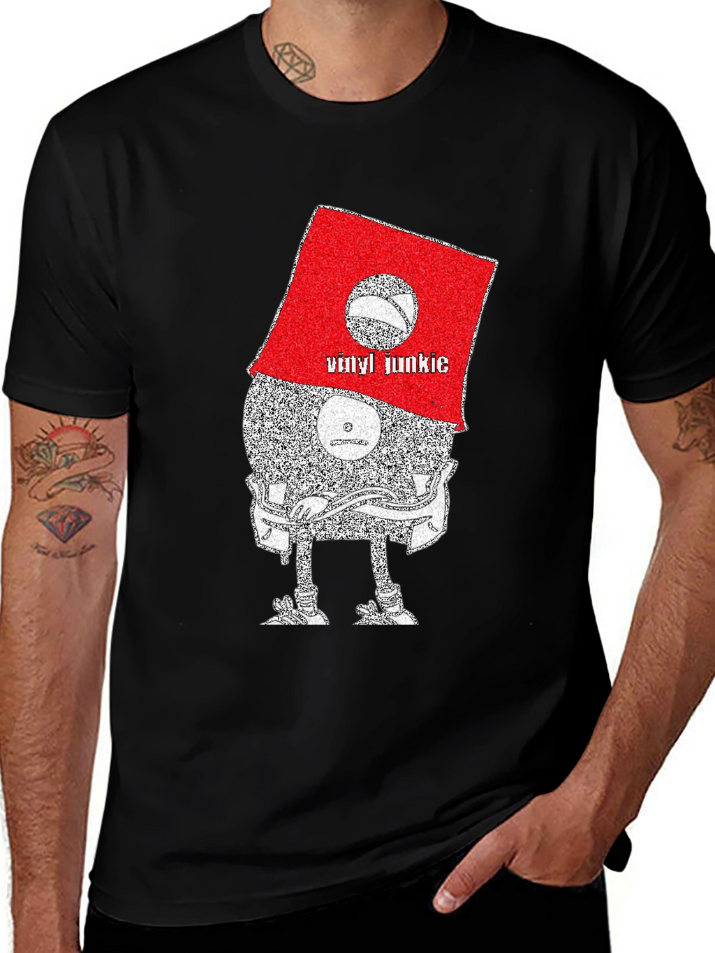 Vinyl Junkie Graphic Tee - Music Lovers T-Shirt