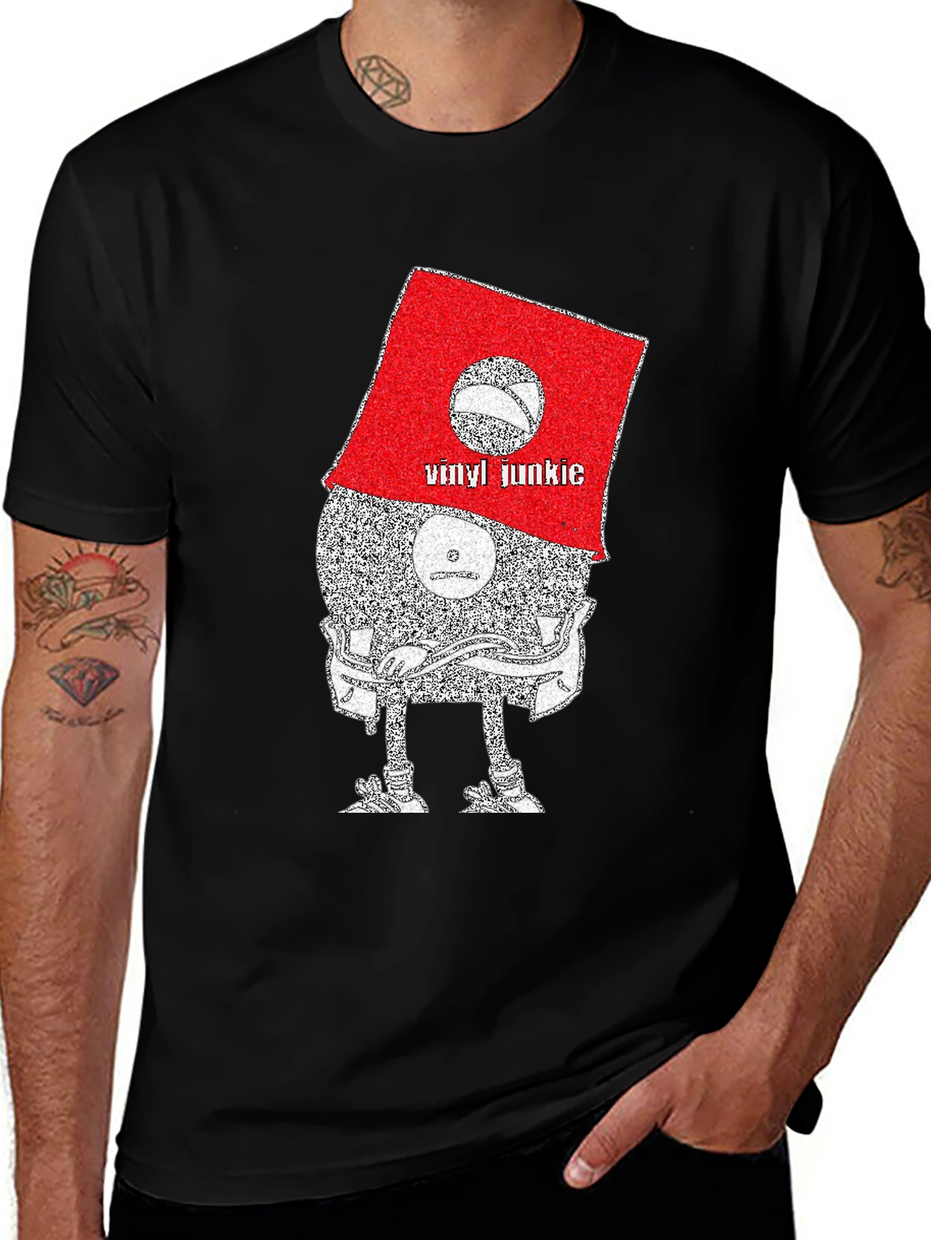 Vinyl Junkie Graphic Tee - Music Lovers T-Shirt