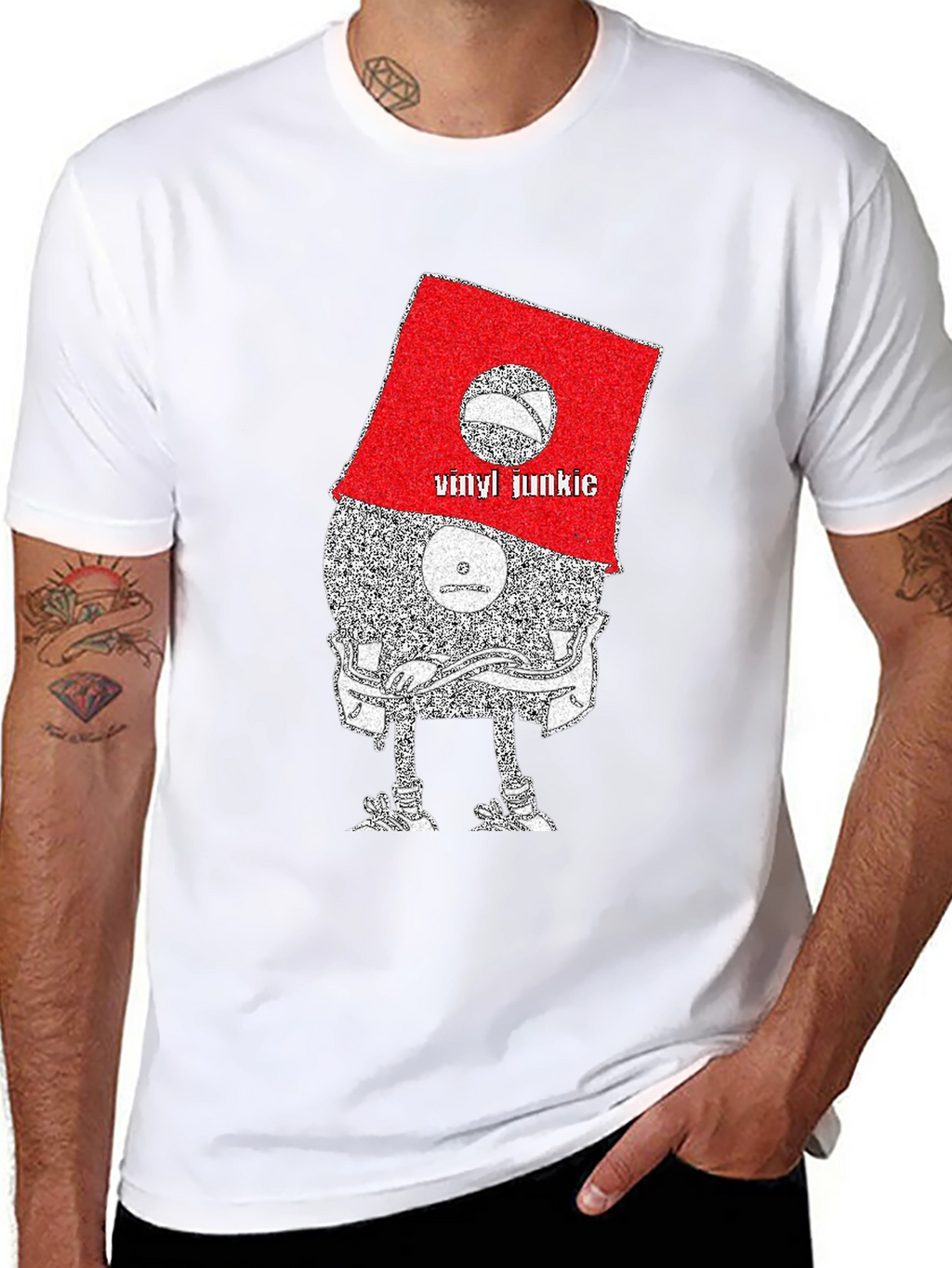 Vinyl Junkie Graphic Tee - Music Lovers T-Shirt
