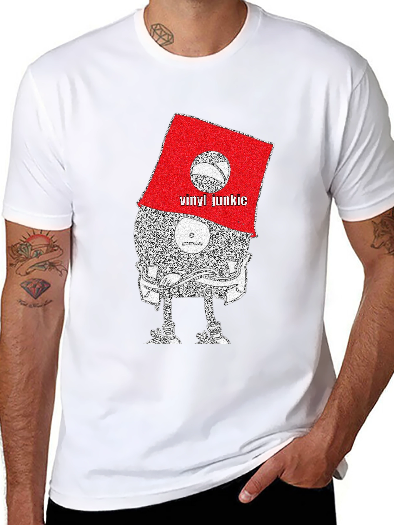 Vinyl Junkie Graphic Tee - Music Lovers T-Shirt
