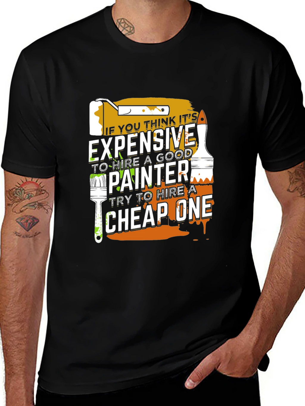 Funny Painter T-Shirt - Expensive vs. Cheap