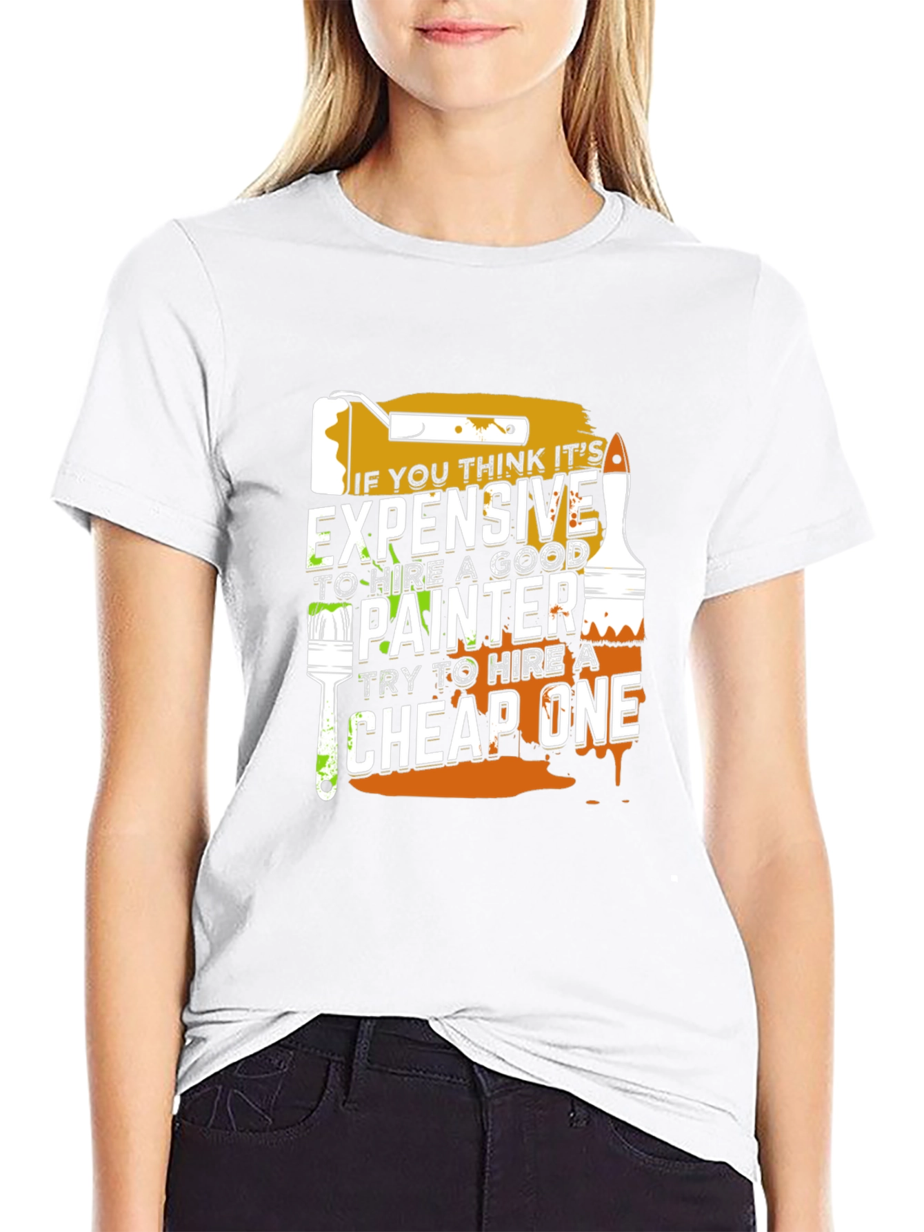 Funny Painter T-Shirt - Expensive vs. Cheap
