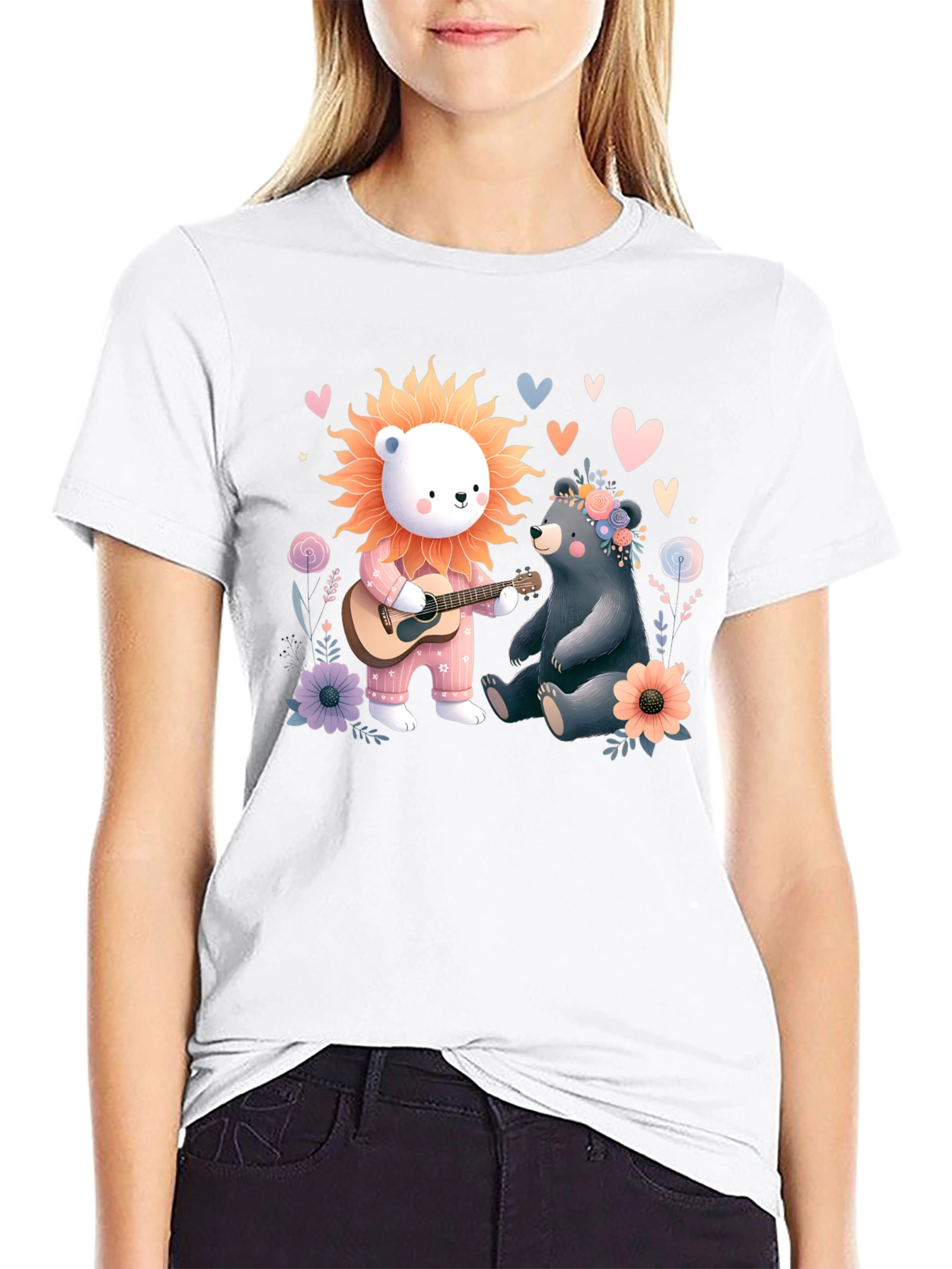 Bear and Lion Tee - Cute Animal T-Shirt