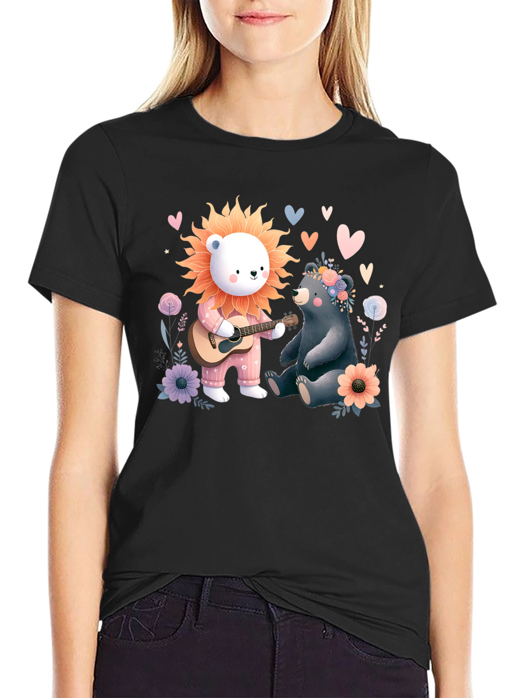 Bear and Lion Tee - Cute Animal T-Shirt