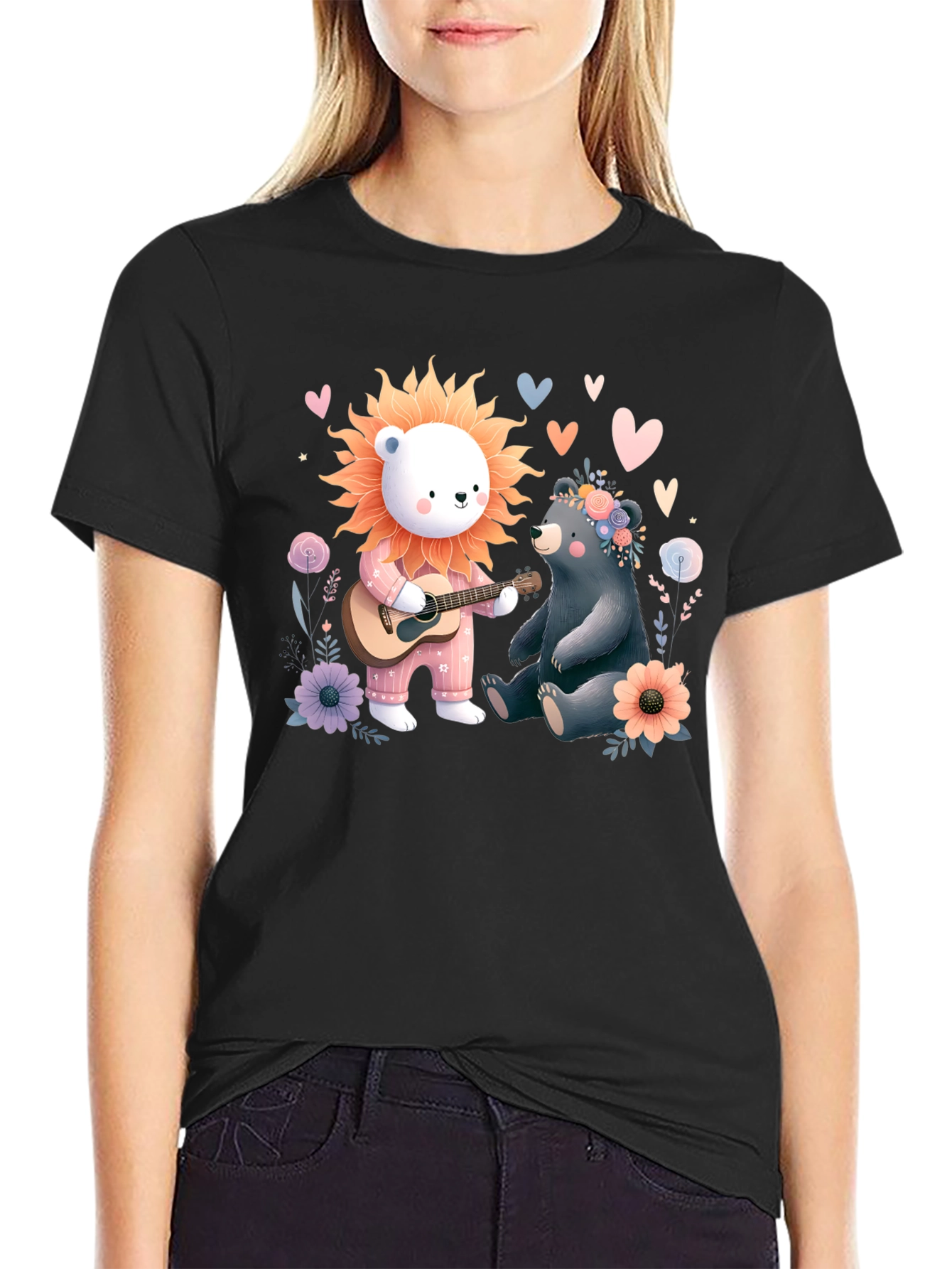 Bear and Lion Tee - Cute Animal T-Shirt
