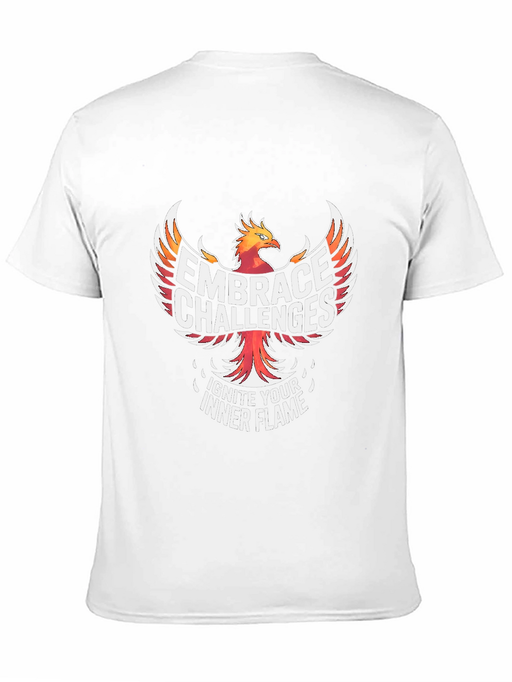Embrace Challenges Black T-Shirt: Ignite Your Inner Flame