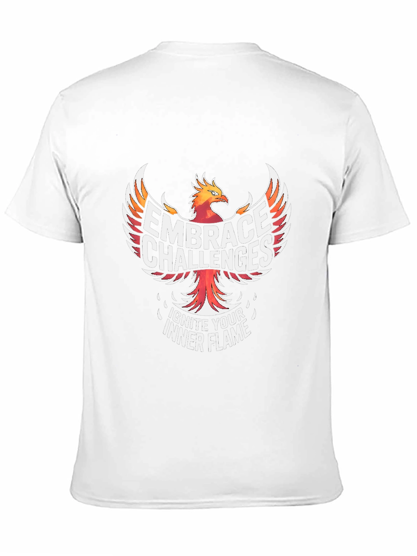 Embrace Challenges Black T-Shirt: Ignite Your Inner Flame
