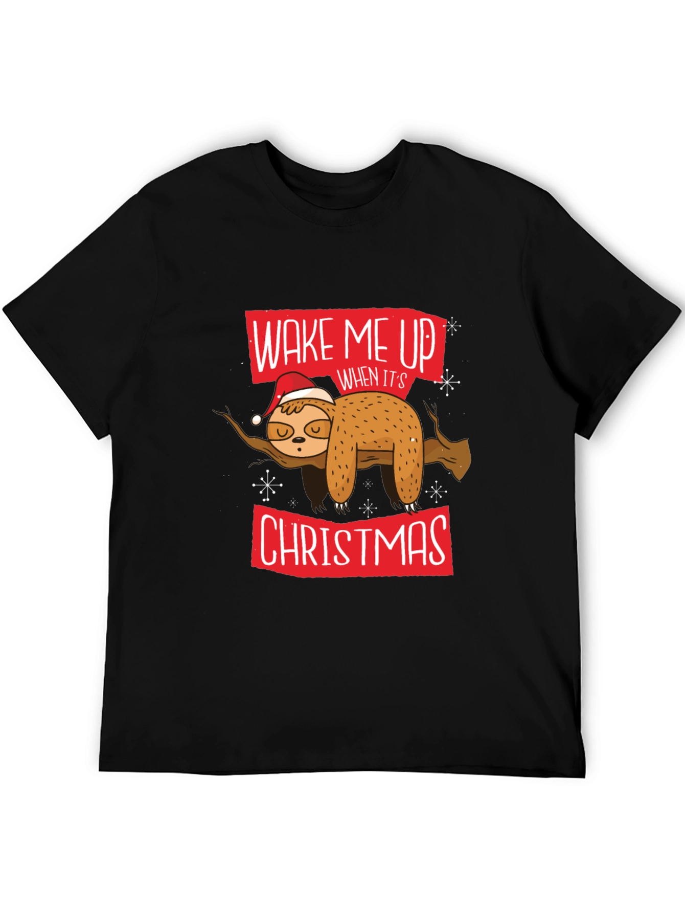 Wake Me Up Christmas Sloth T-Shirt