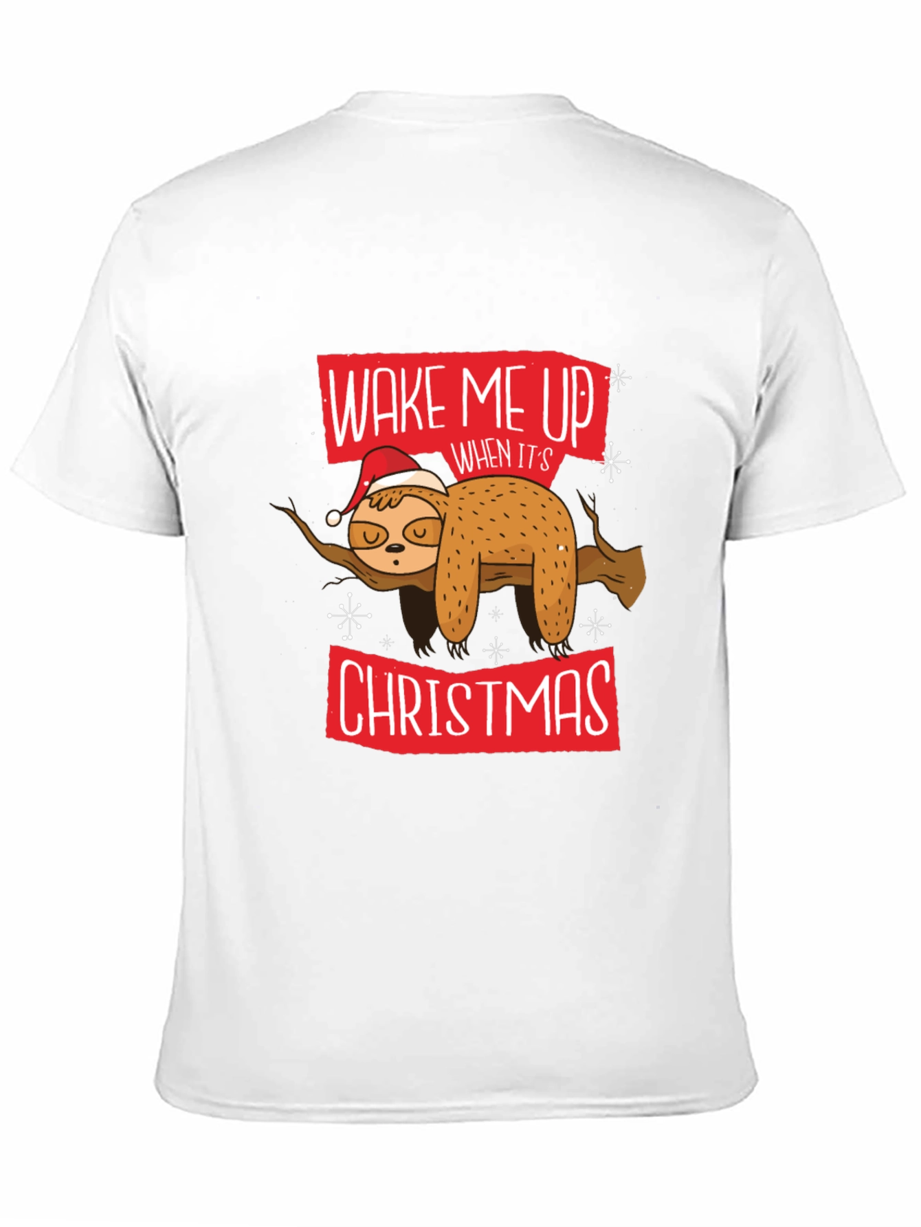 Wake Me Up Christmas Sloth T-Shirt