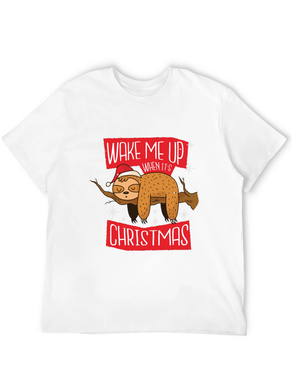 Wake Me Up Christmas Sloth T-Shirt