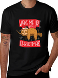 Wake Me Up Christmas Sloth T-Shirt