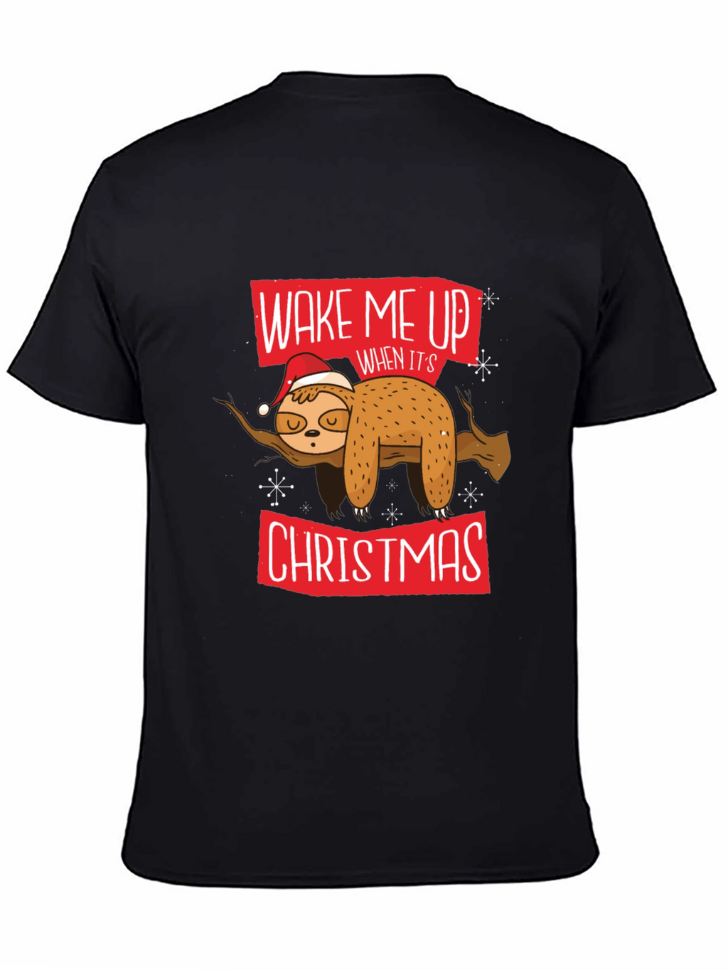 Wake Me Up Christmas Sloth T-Shirt