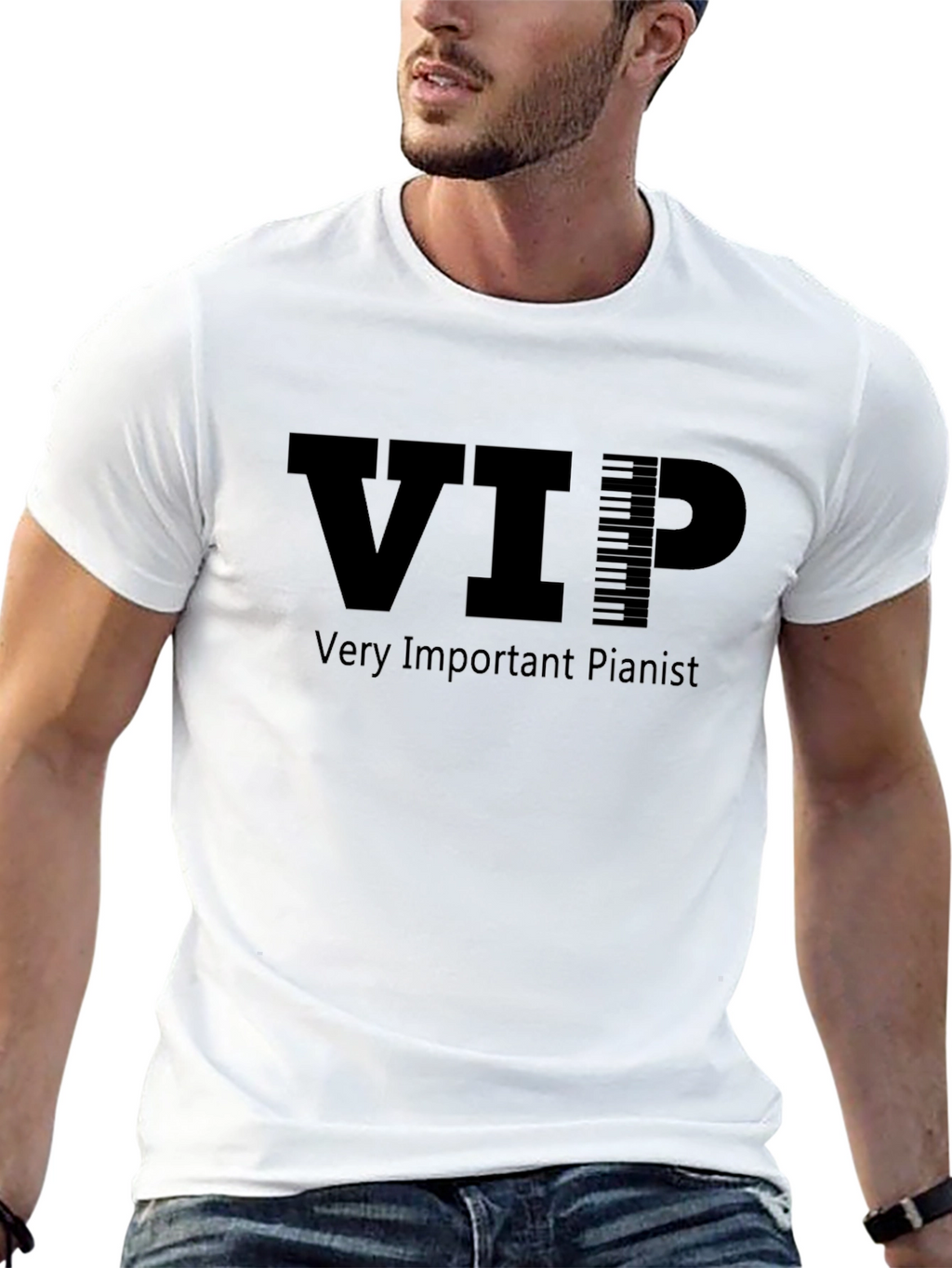 VIP Very Important Pianist Black T-Shirt