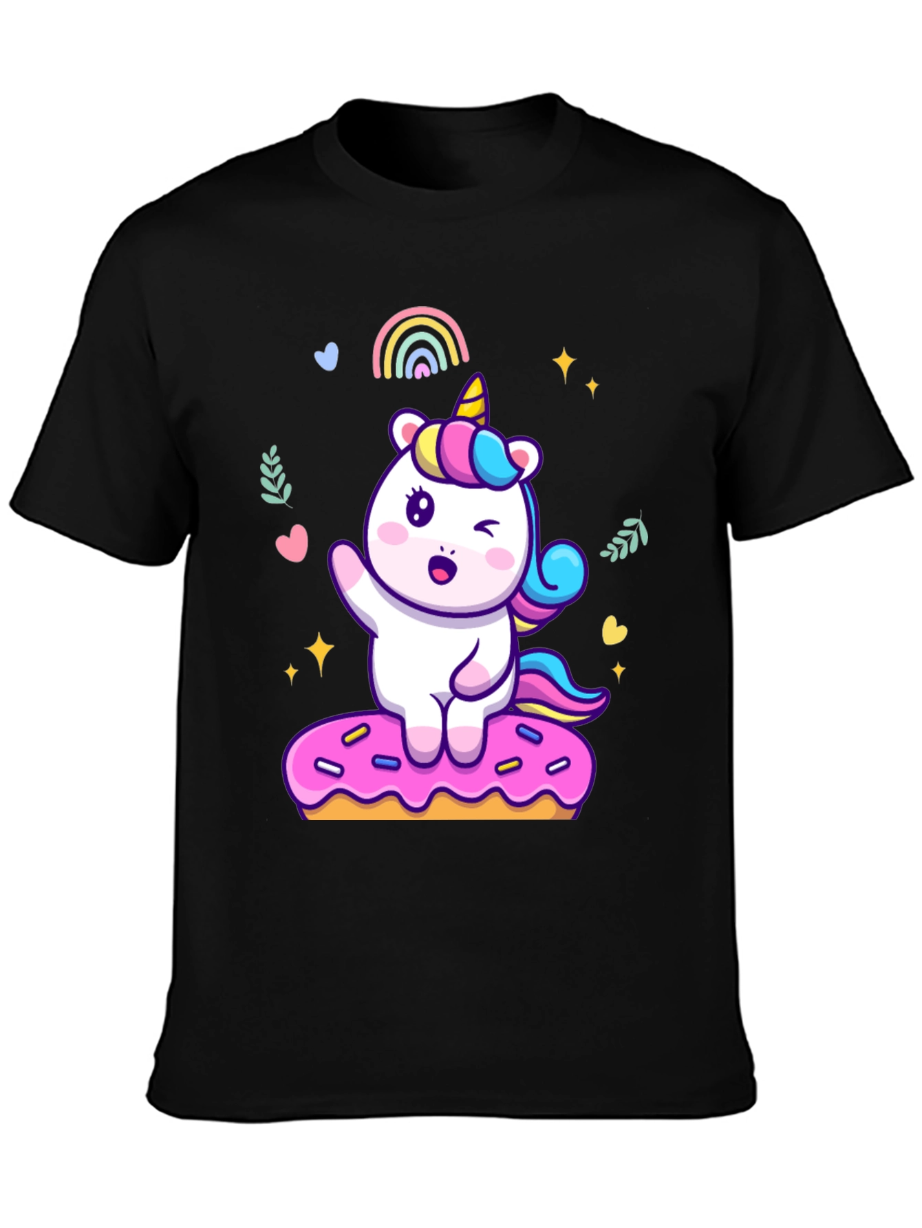 Unicorn Donut T-Shirt - Cute Graphic Tee