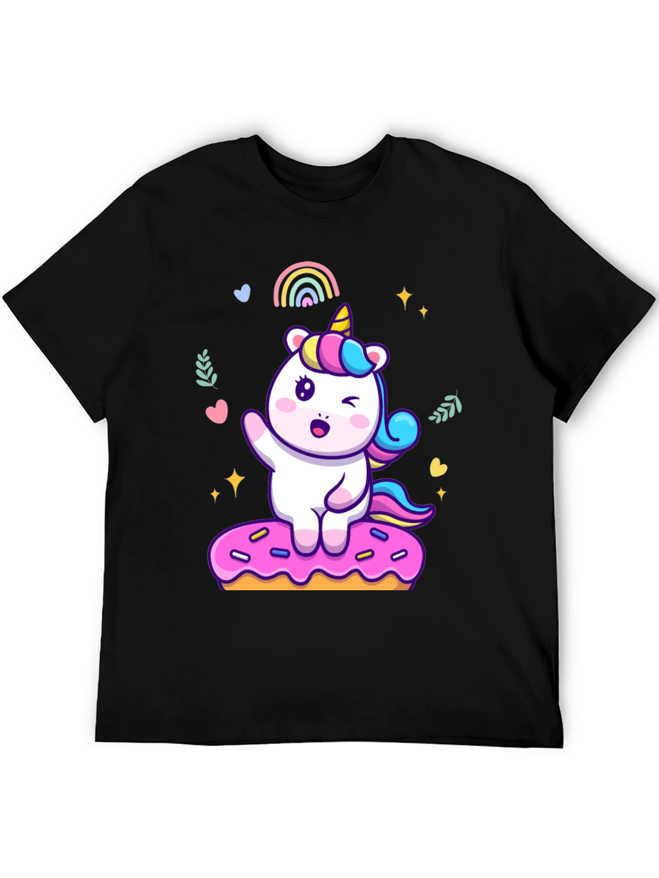 Unicorn Donut T-Shirt - Cute Graphic Tee