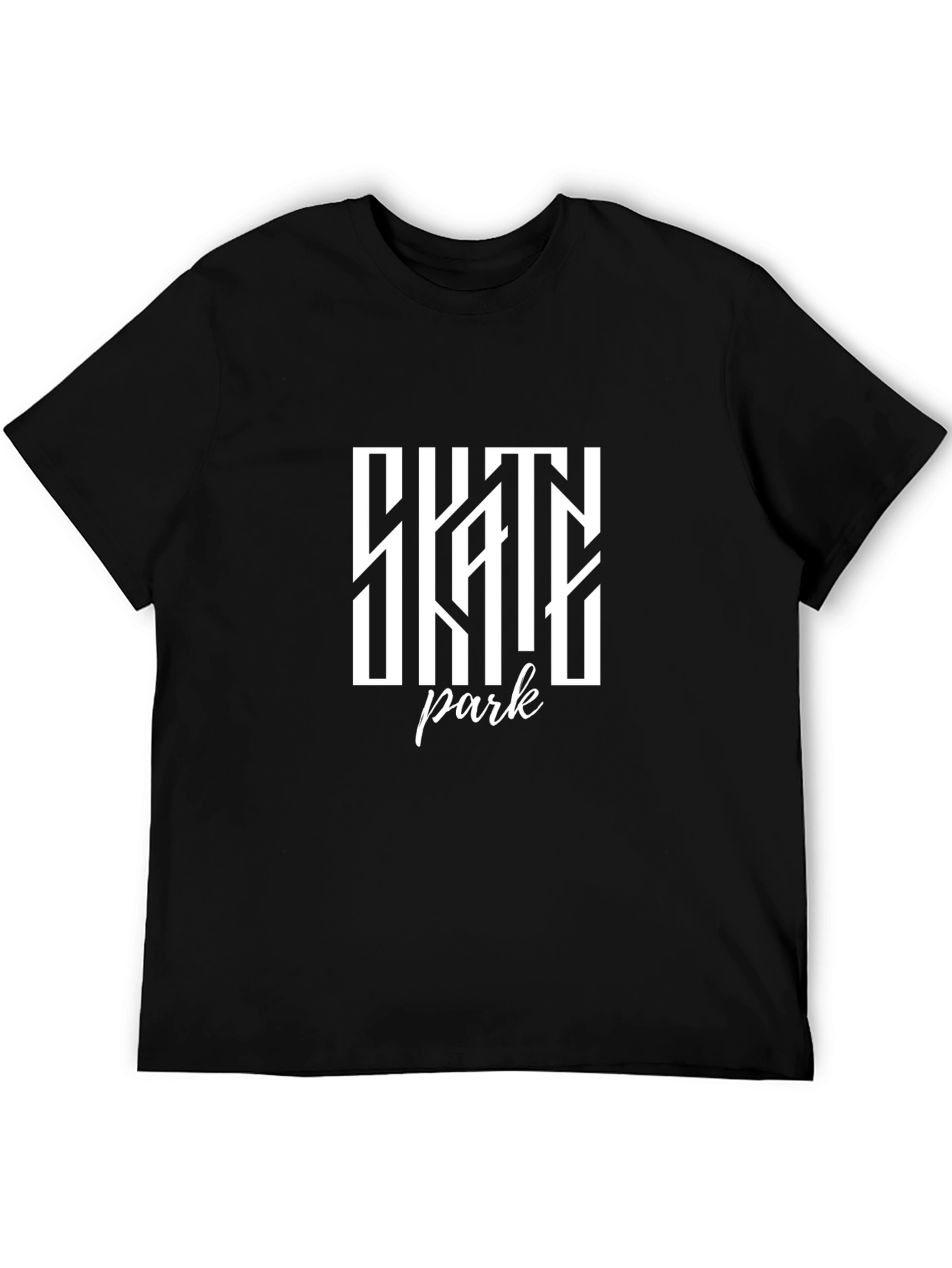 Skate Park Graphic Tee - Stylish Black Cotton T-Shirt