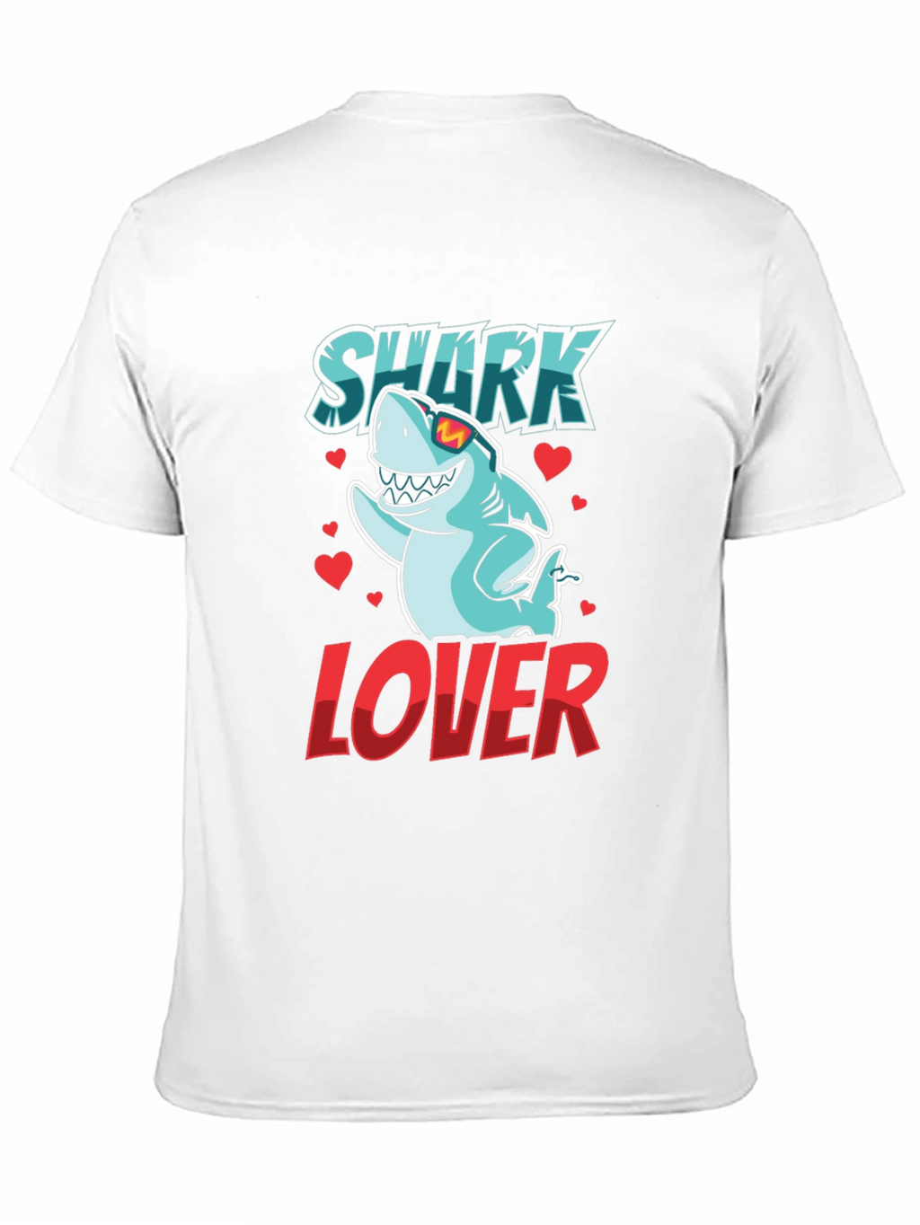 Shark Lover Graphic T-Shirt - Cool Cartoon Shark Design