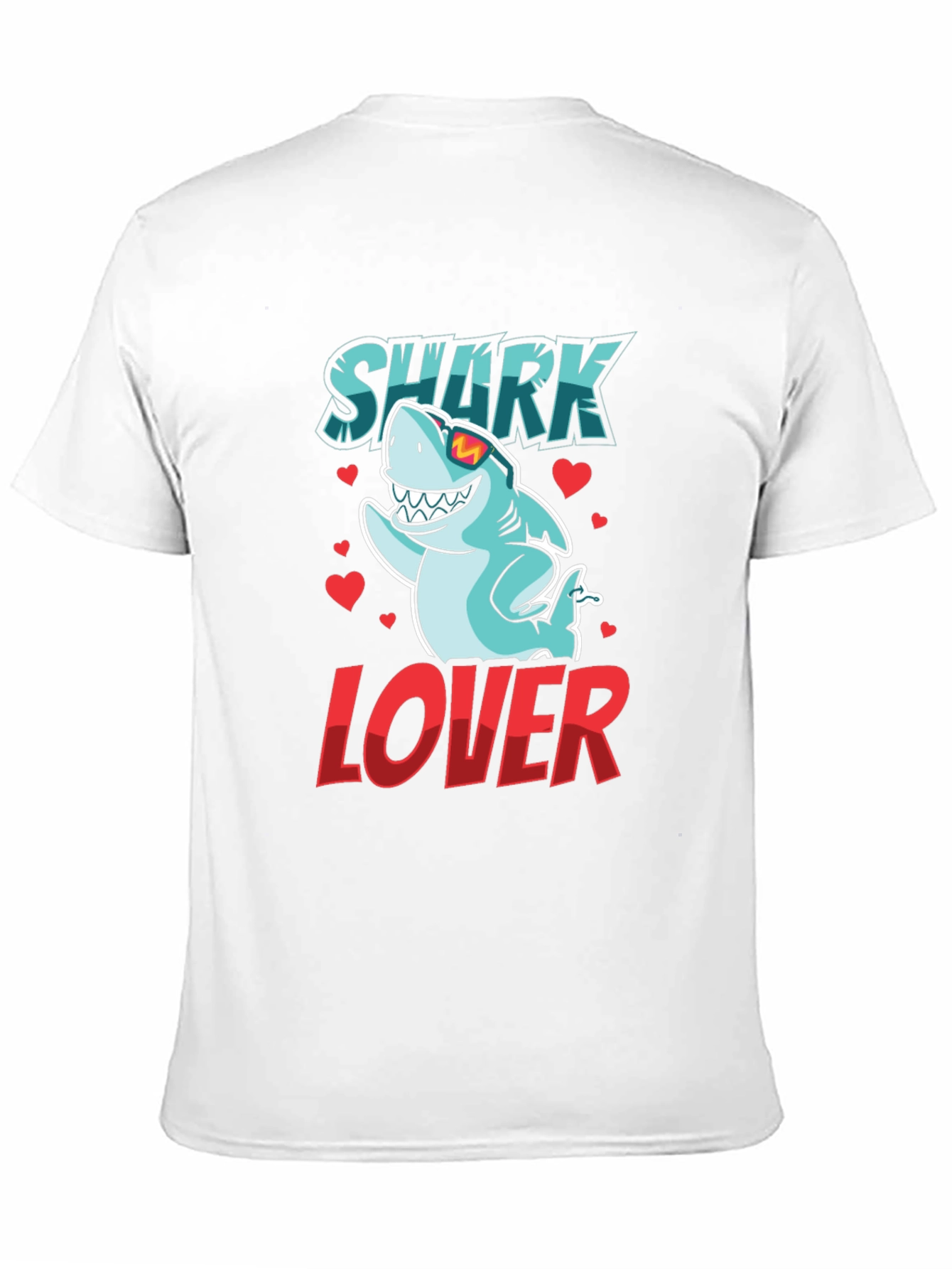Shark Lover Graphic T-Shirt - Cool Cartoon Shark Design
