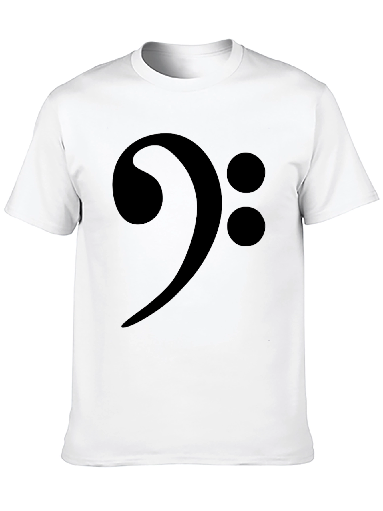 Bass Clef Black T-Shirt - Music Lover Tee