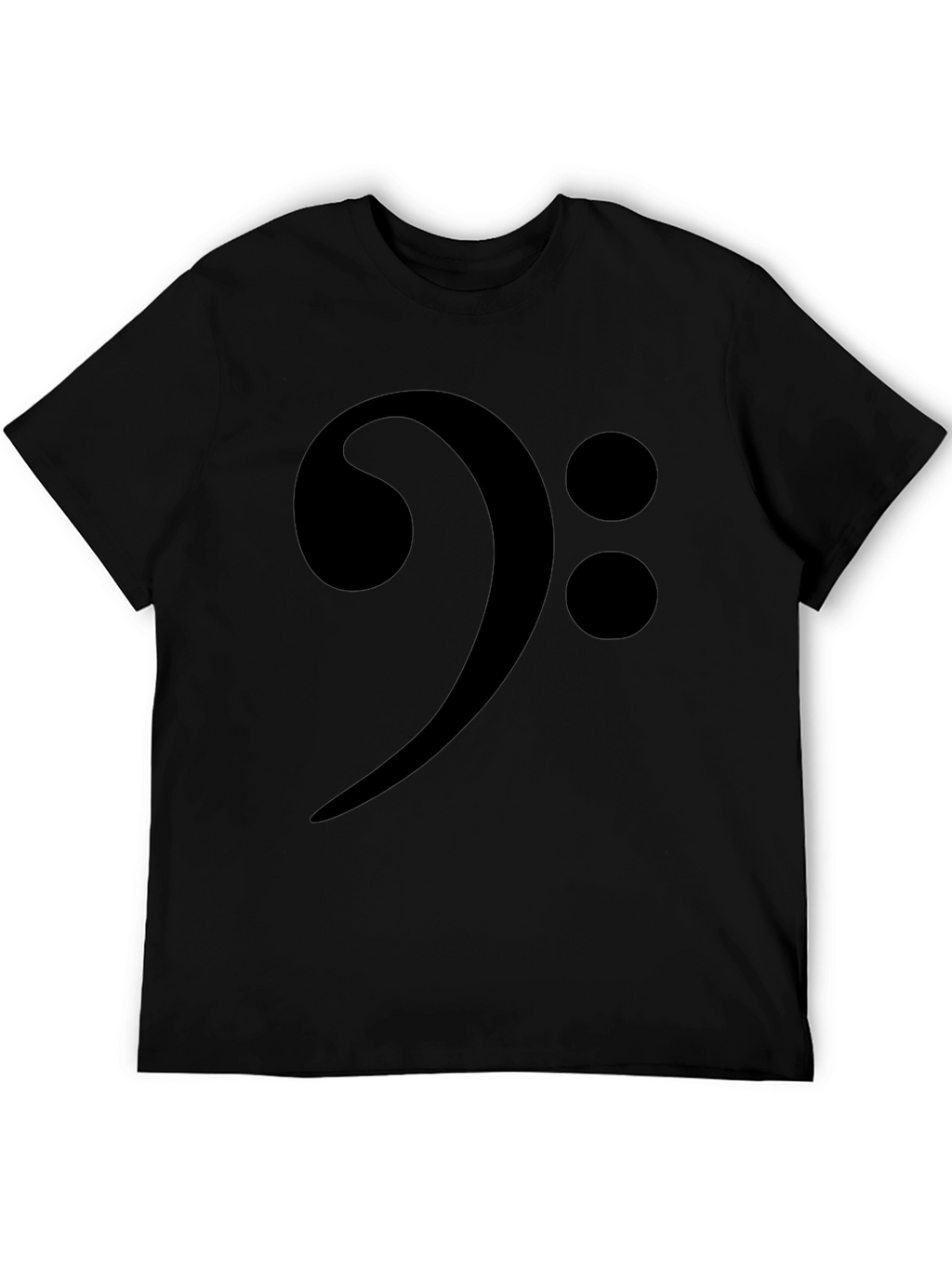 Bass Clef Black T-Shirt - Music Lover Tee