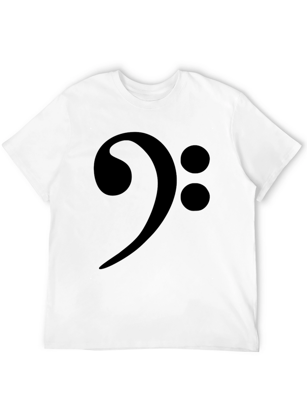 Bass Clef Black T-Shirt - Music Lover Tee