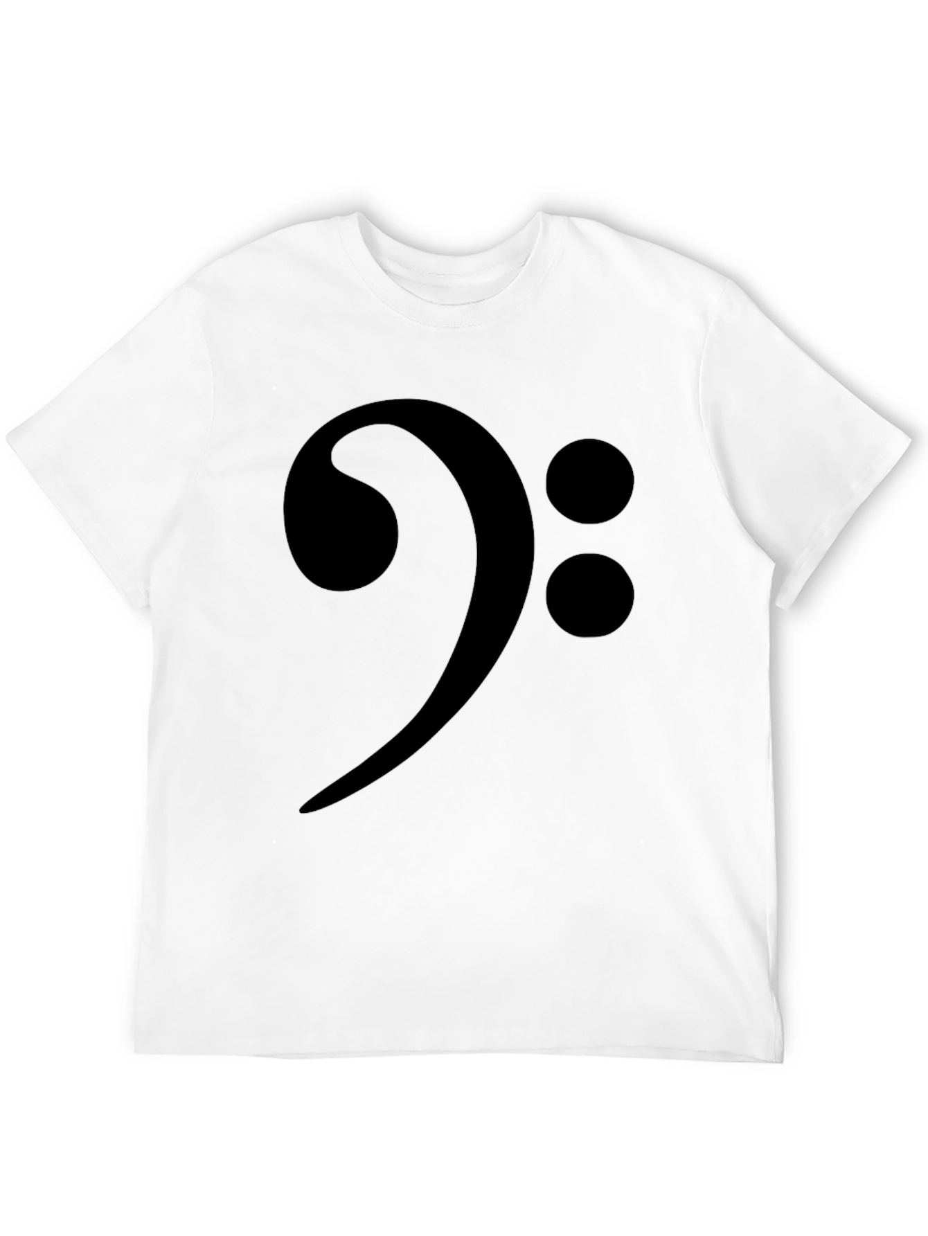 Bass Clef Black T-Shirt - Music Lover Tee