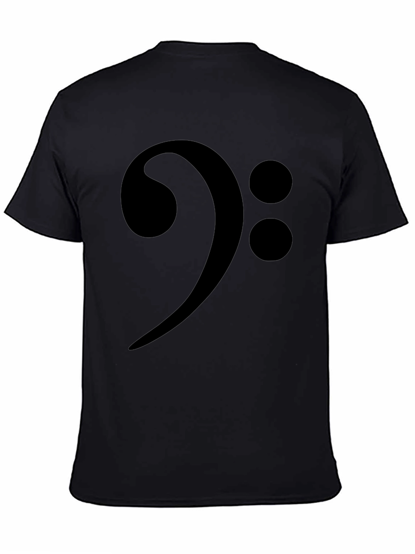 Bass Clef Black T-Shirt - Music Lover Tee