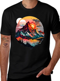 Mountain Graphic Tee - Artistic Landscape Design