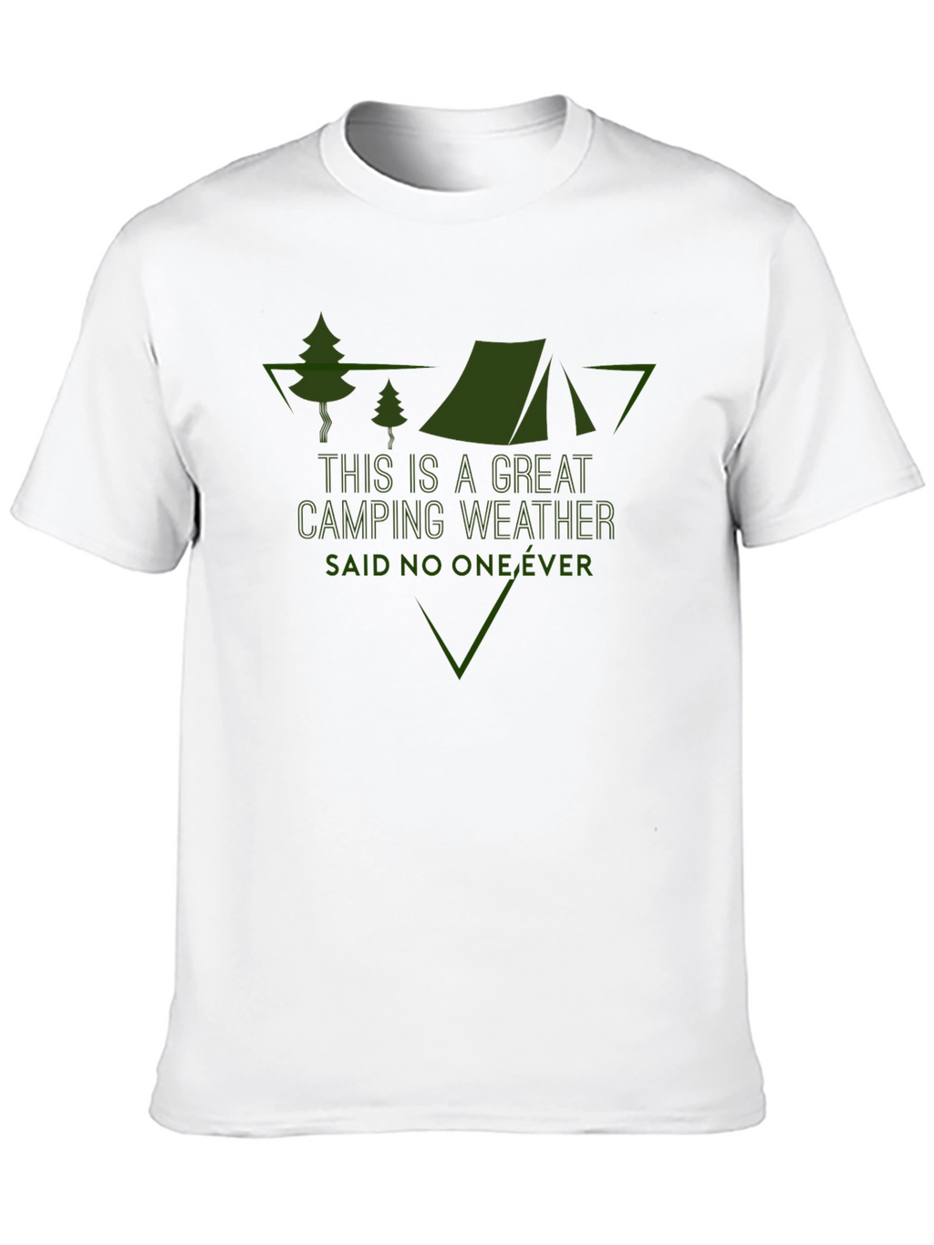 Funny Camping Weather Graphic Tee - Black