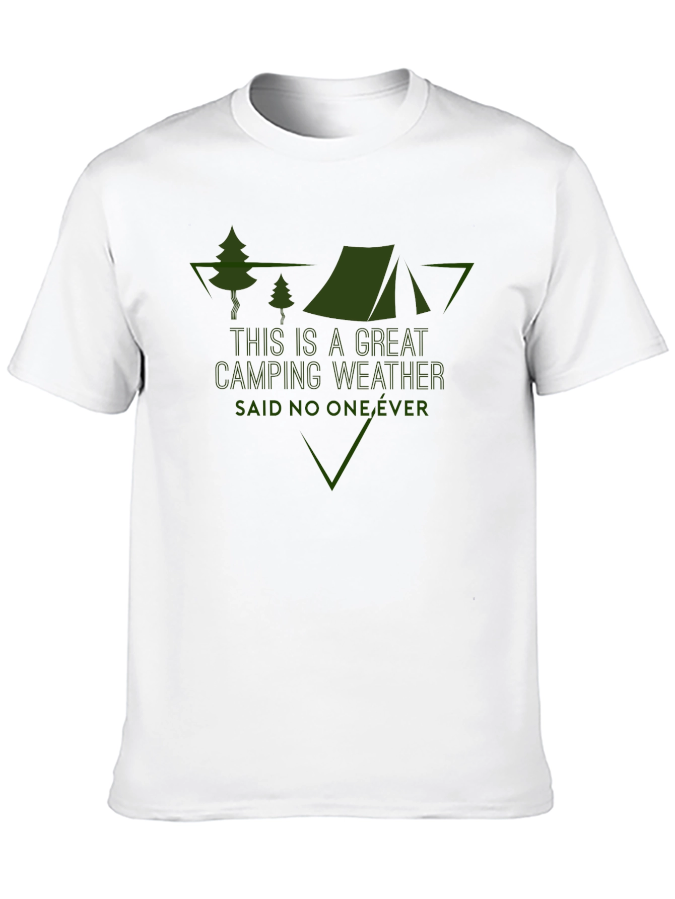 Funny Camping Weather Graphic Tee - Black