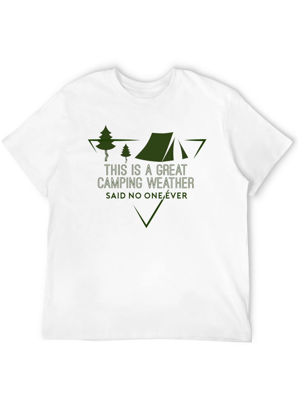 Funny Camping Weather Graphic Tee - Black
