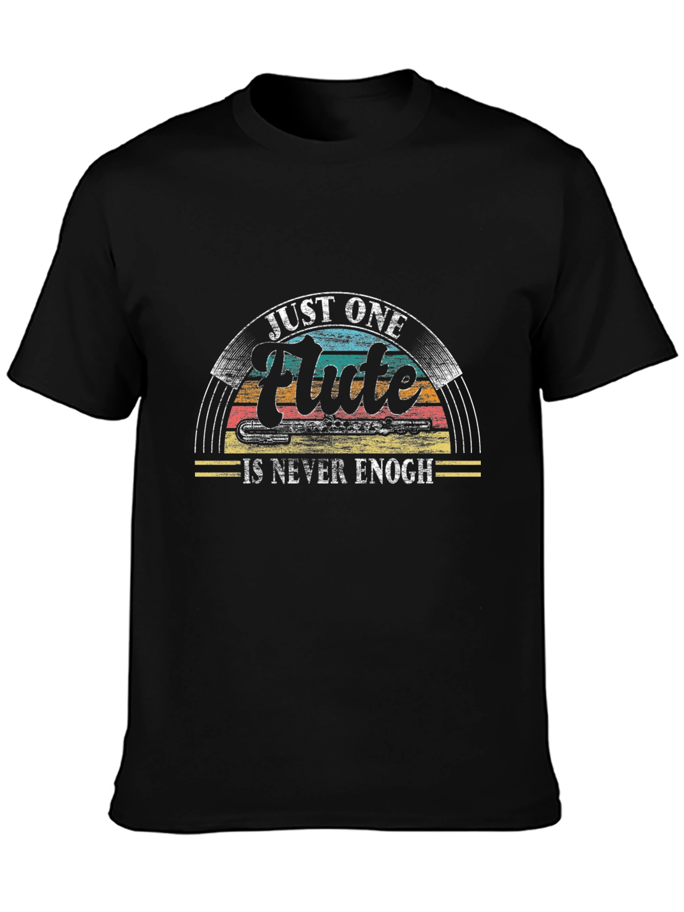 Just One Flute Black Graphic Tee
