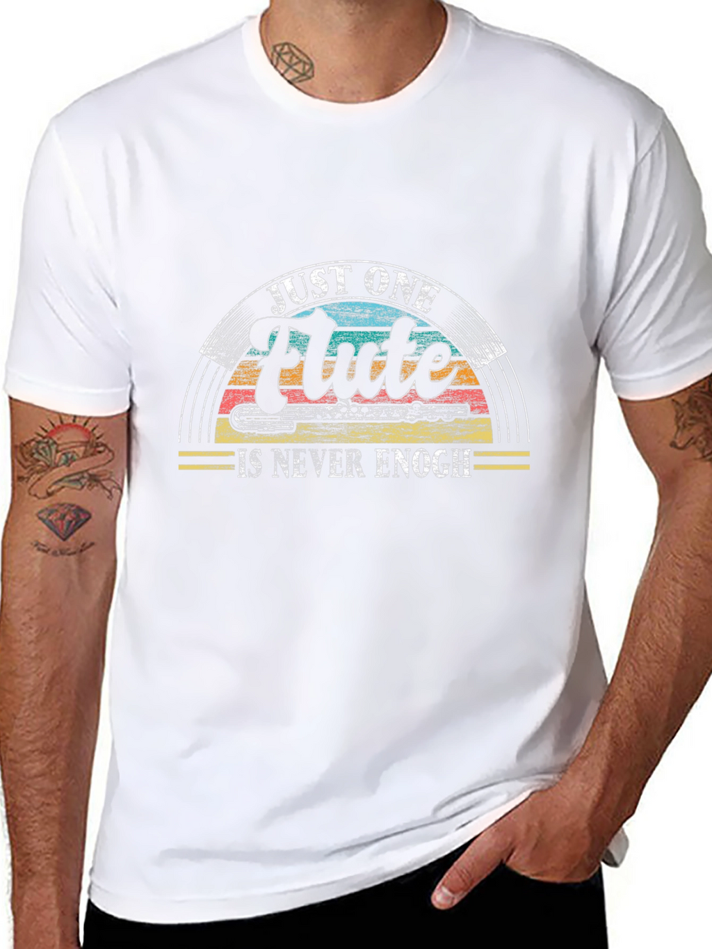Just One Flute Black Graphic Tee