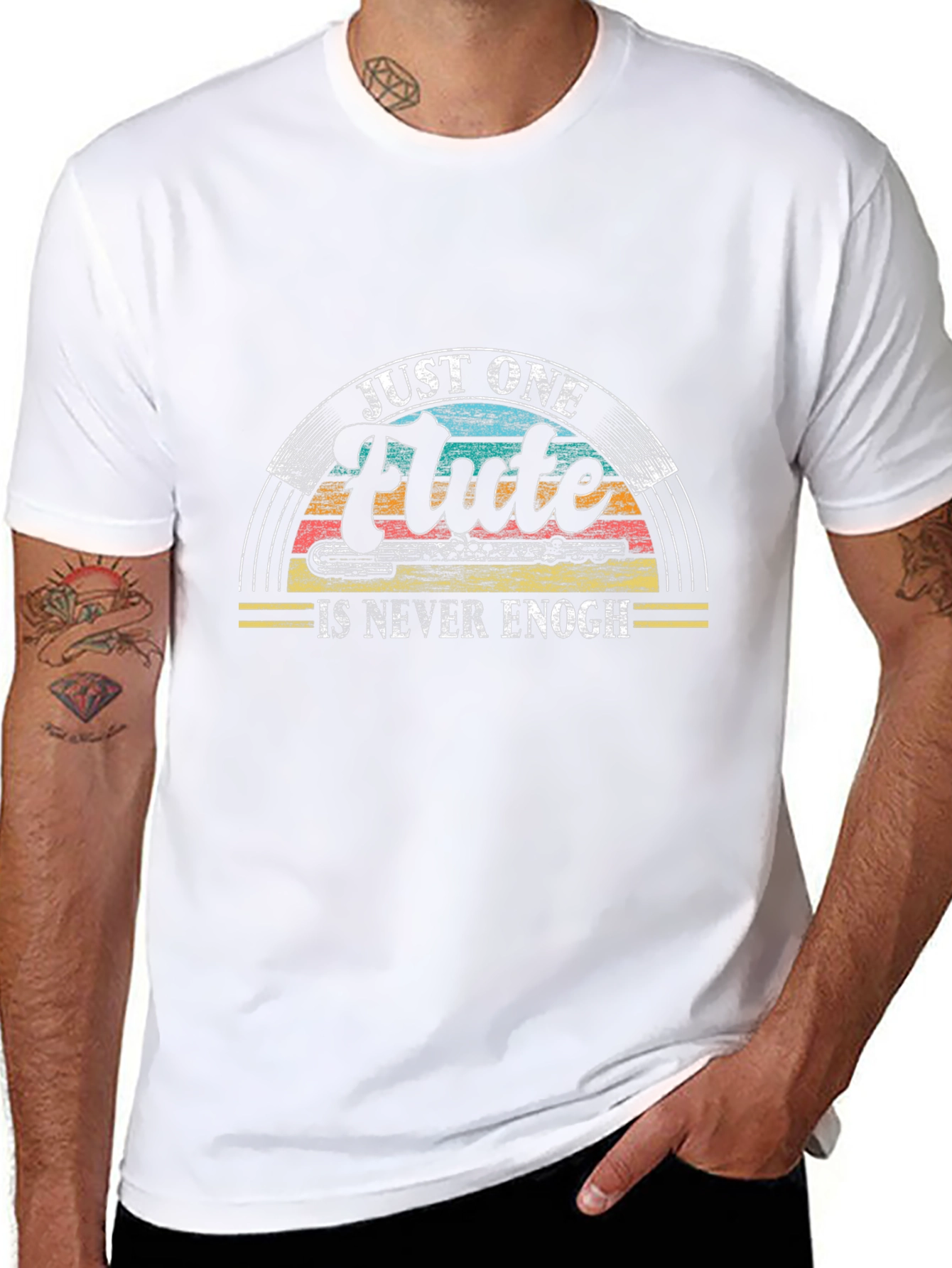 Just One Flute Black Graphic Tee