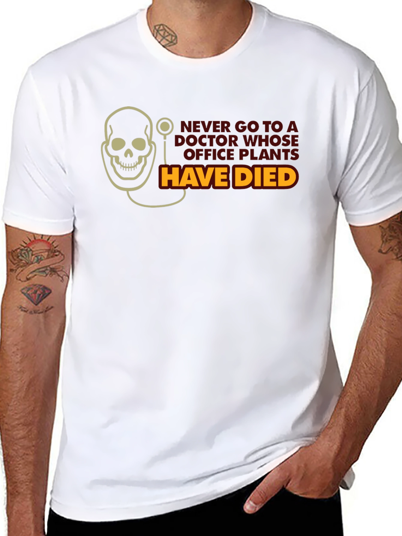 Humorous Dead Plants Graphic T-Shirt