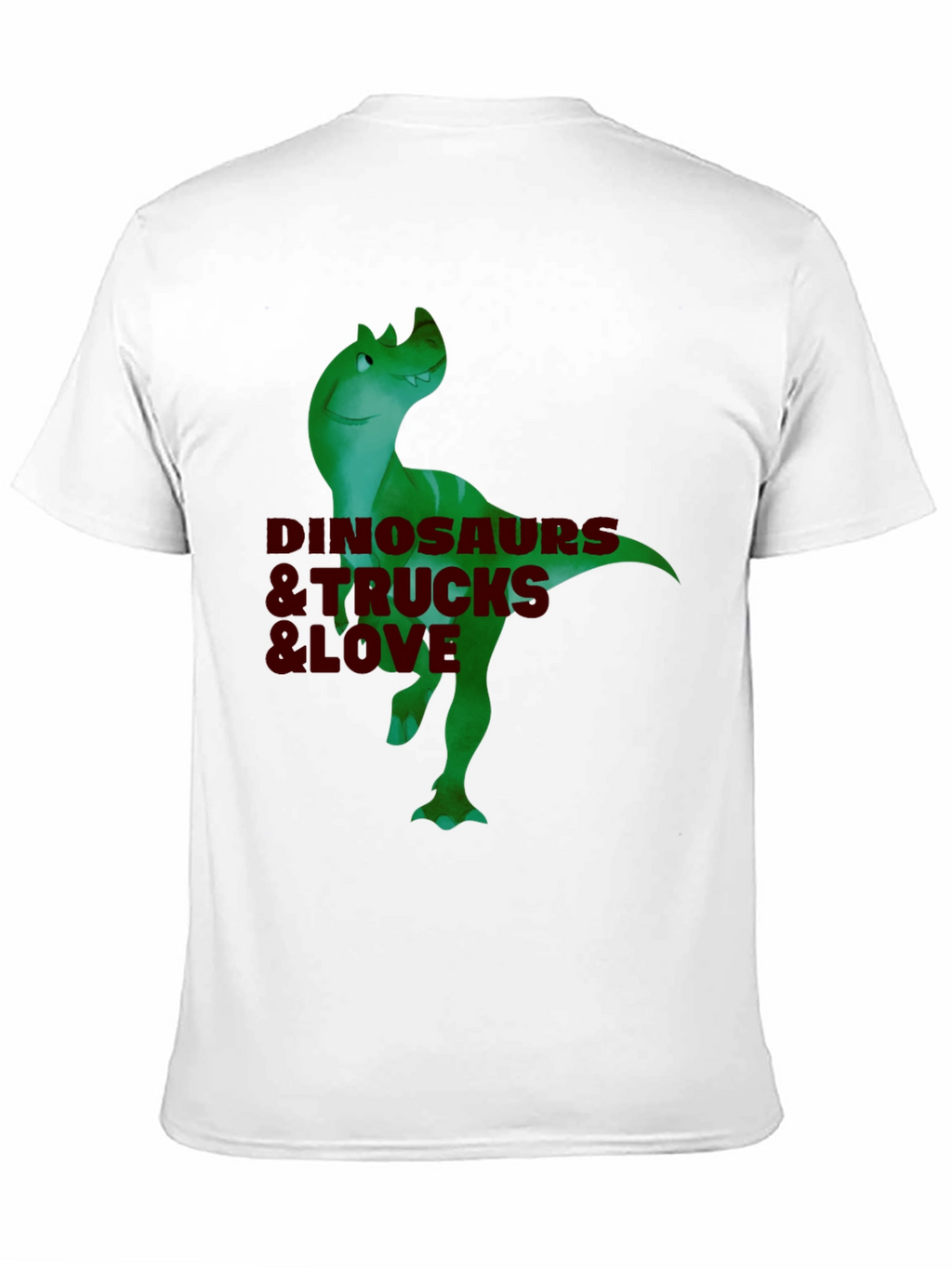 Dinosaurs & Trucks I Love Mens Black T-Shirt