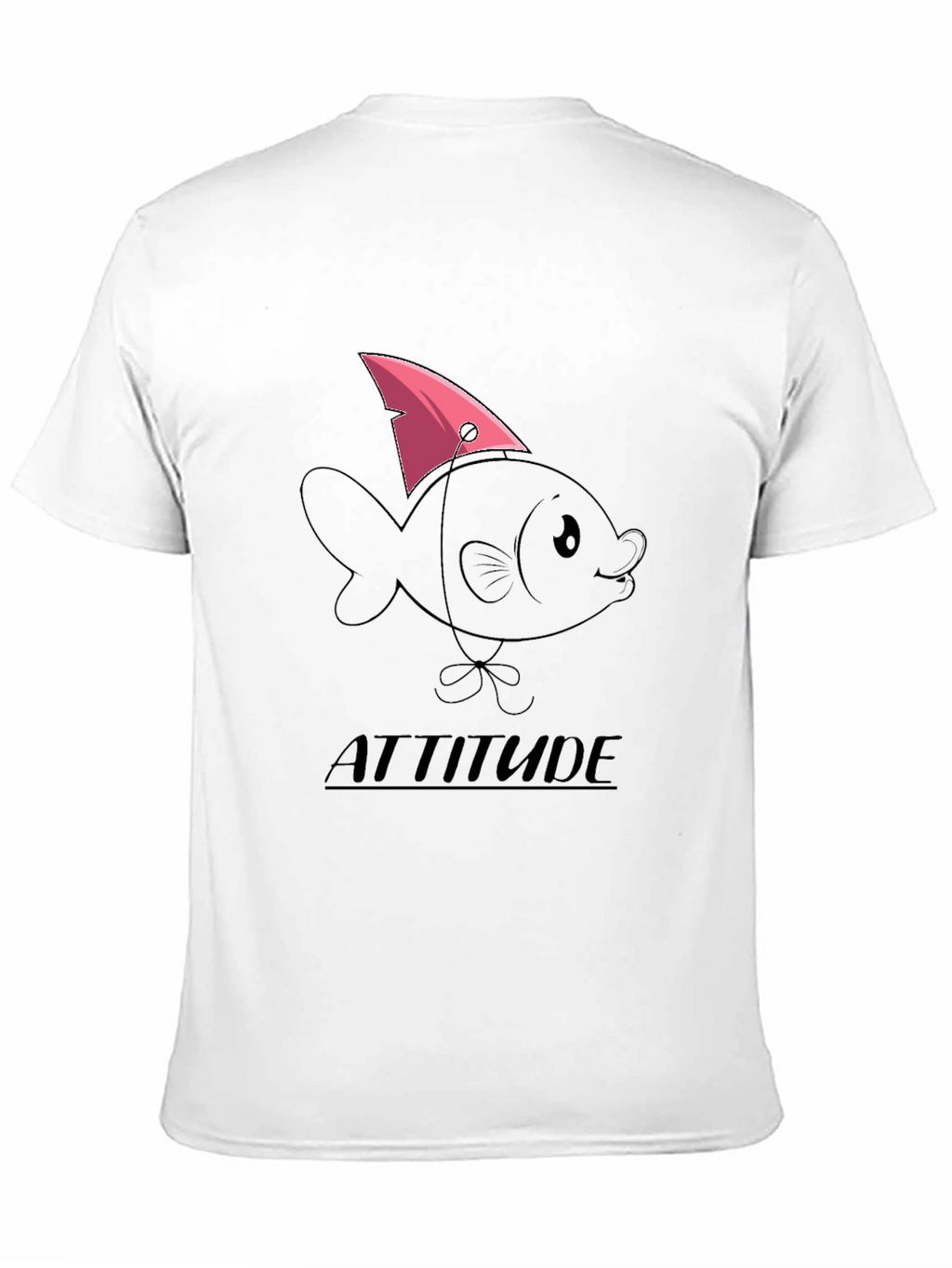 Attitude Fish Graphic T-Shirt - Black