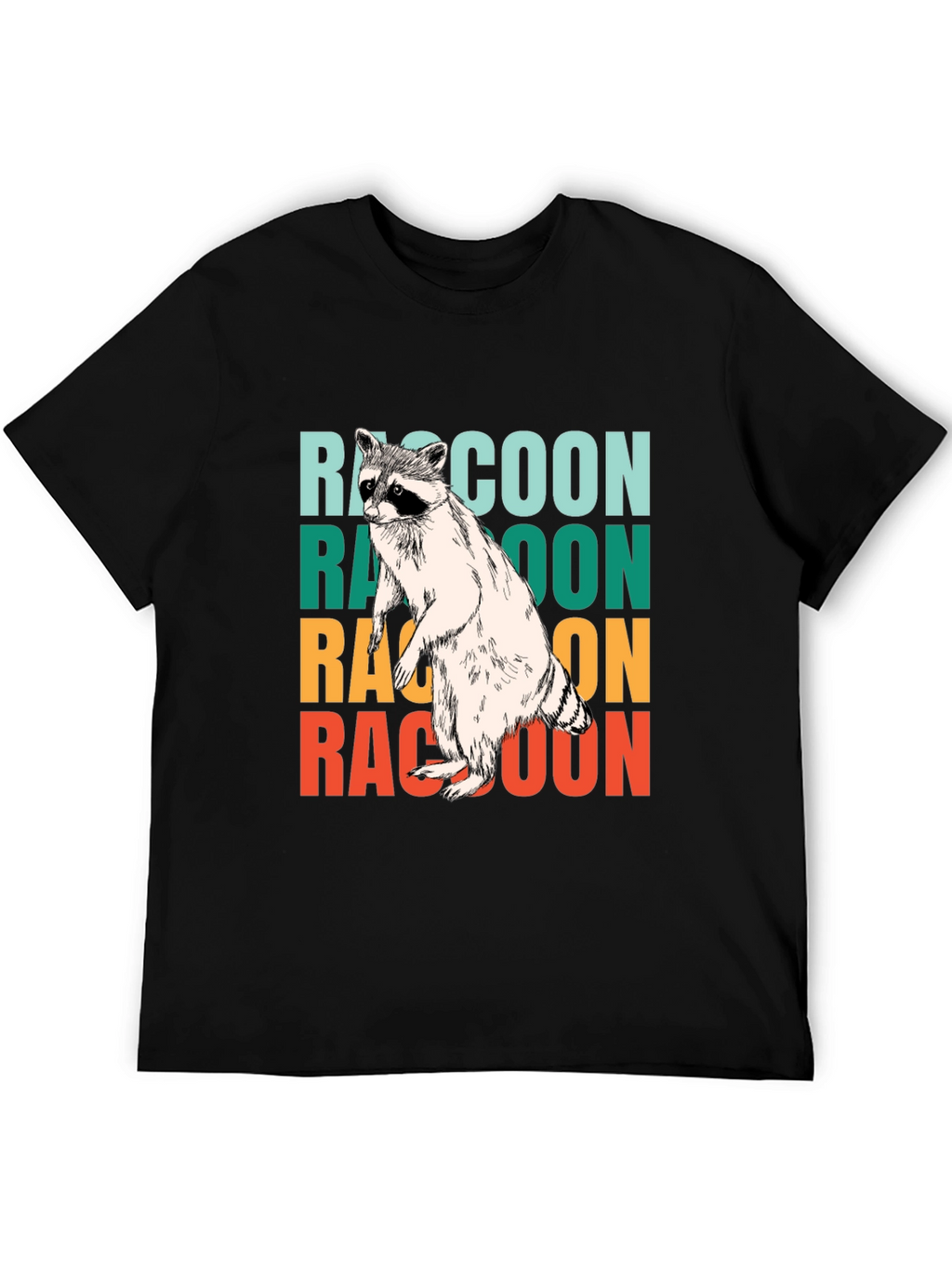 Retro Raccoon Graphic Tee - Cool Animal Lover Shirt