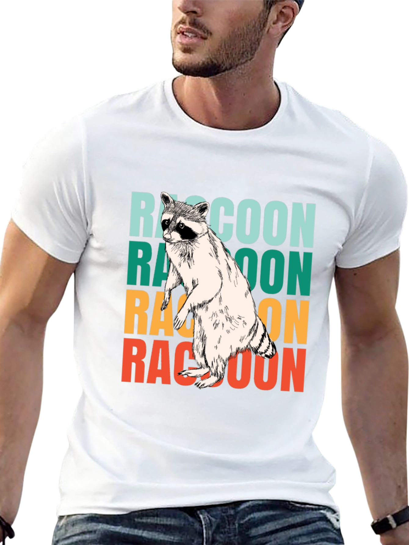 Retro Raccoon Graphic Tee - Cool Animal Lover Shirt
