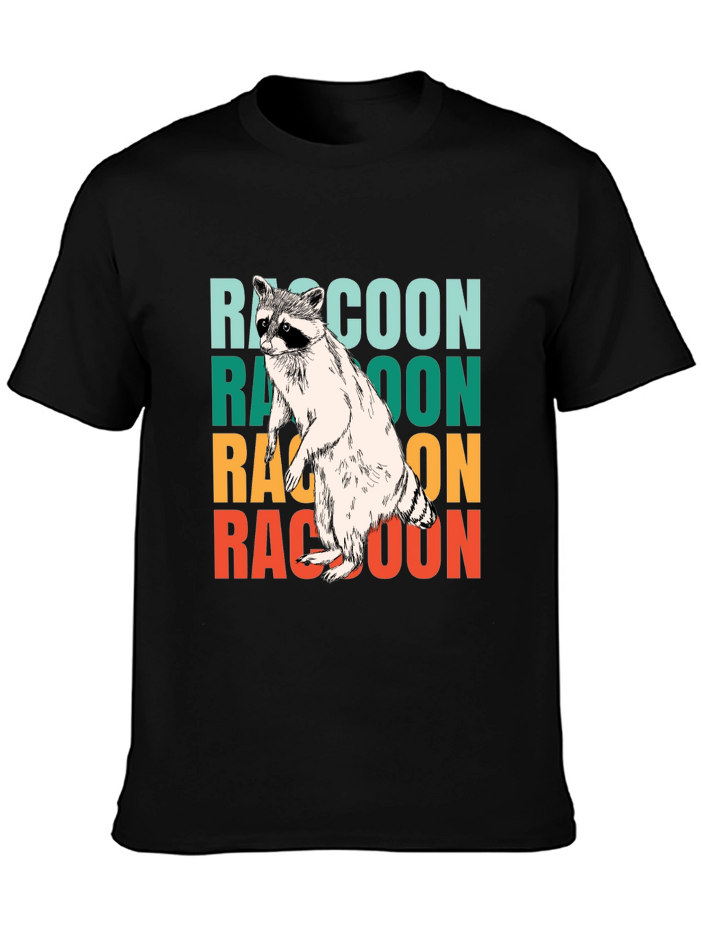 Retro Raccoon Graphic Tee - Cool Animal Lover Shirt