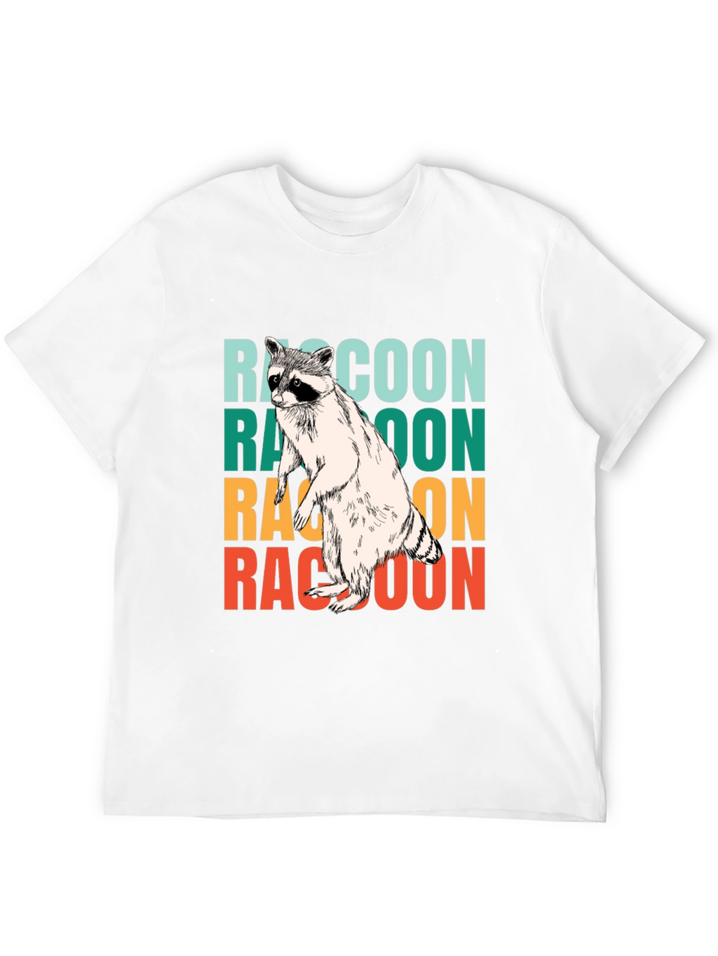 Retro Raccoon Graphic Tee - Cool Animal Lover Shirt