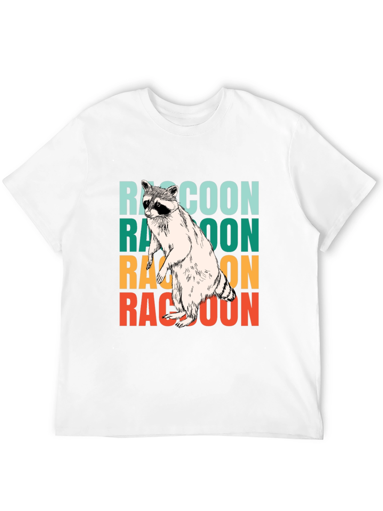 Retro Raccoon Graphic Tee - Cool Animal Lover Shirt