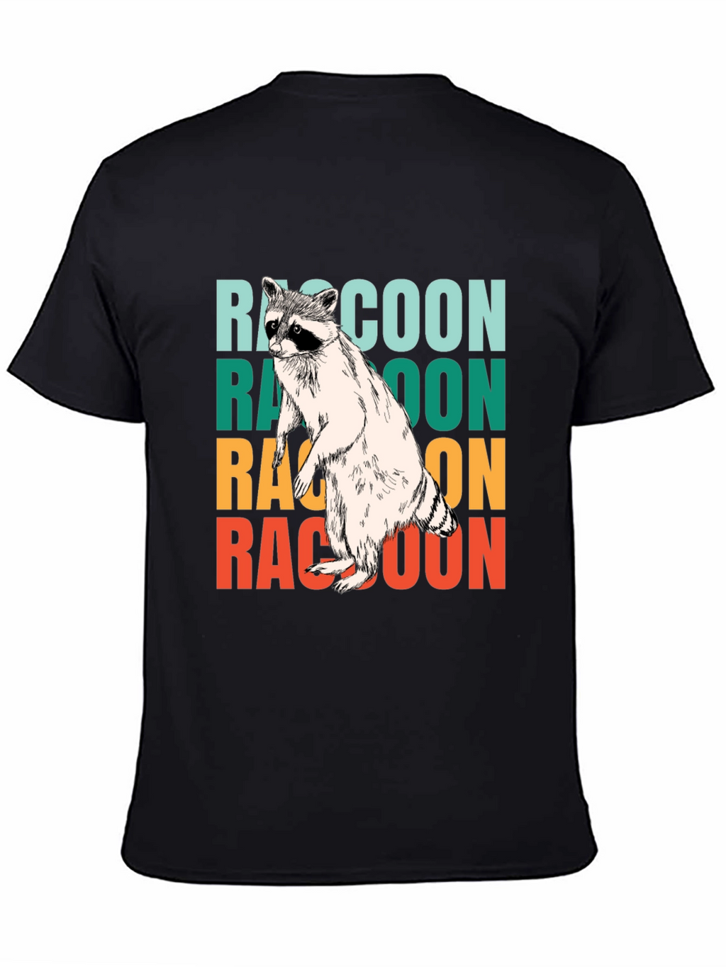 Retro Raccoon Graphic Tee - Cool Animal Lover Shirt