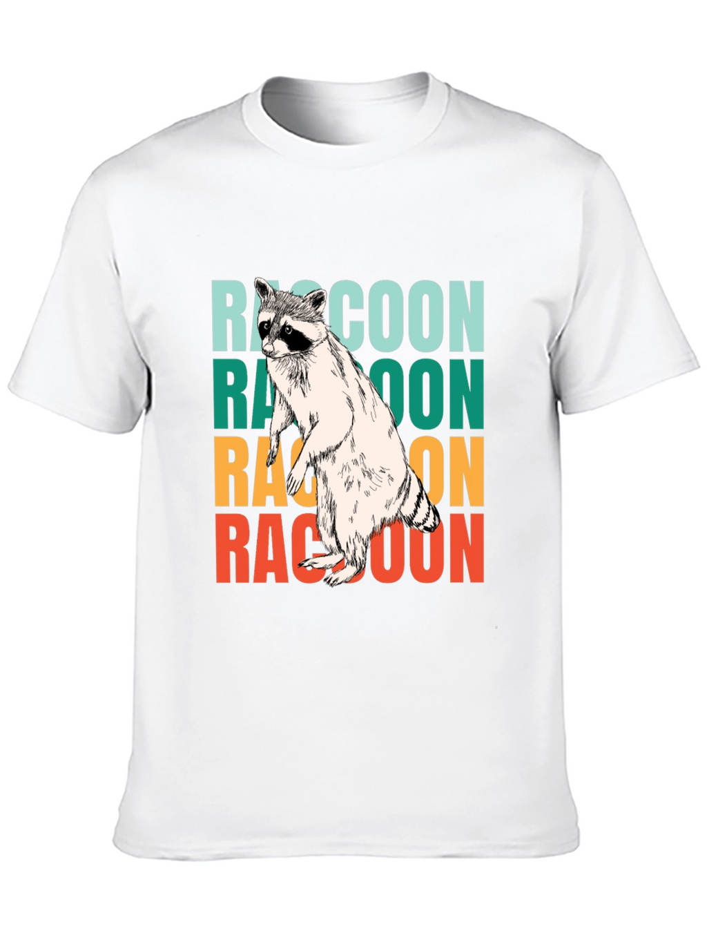 Retro Raccoon Graphic Tee - Cool Animal Lover Shirt
