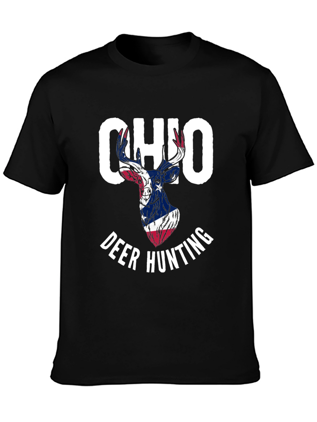 Ohio Deer Hunting T-Shirt - Patriotic Design
