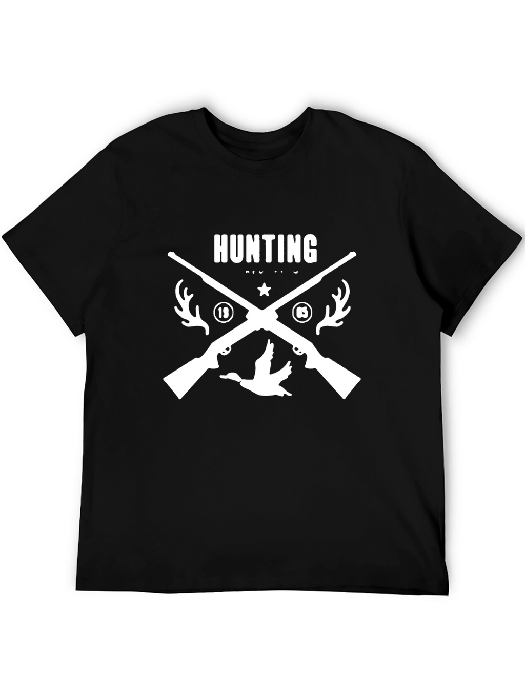 Hunting Graphic T-Shirt - Crossed Rifles & Duck
