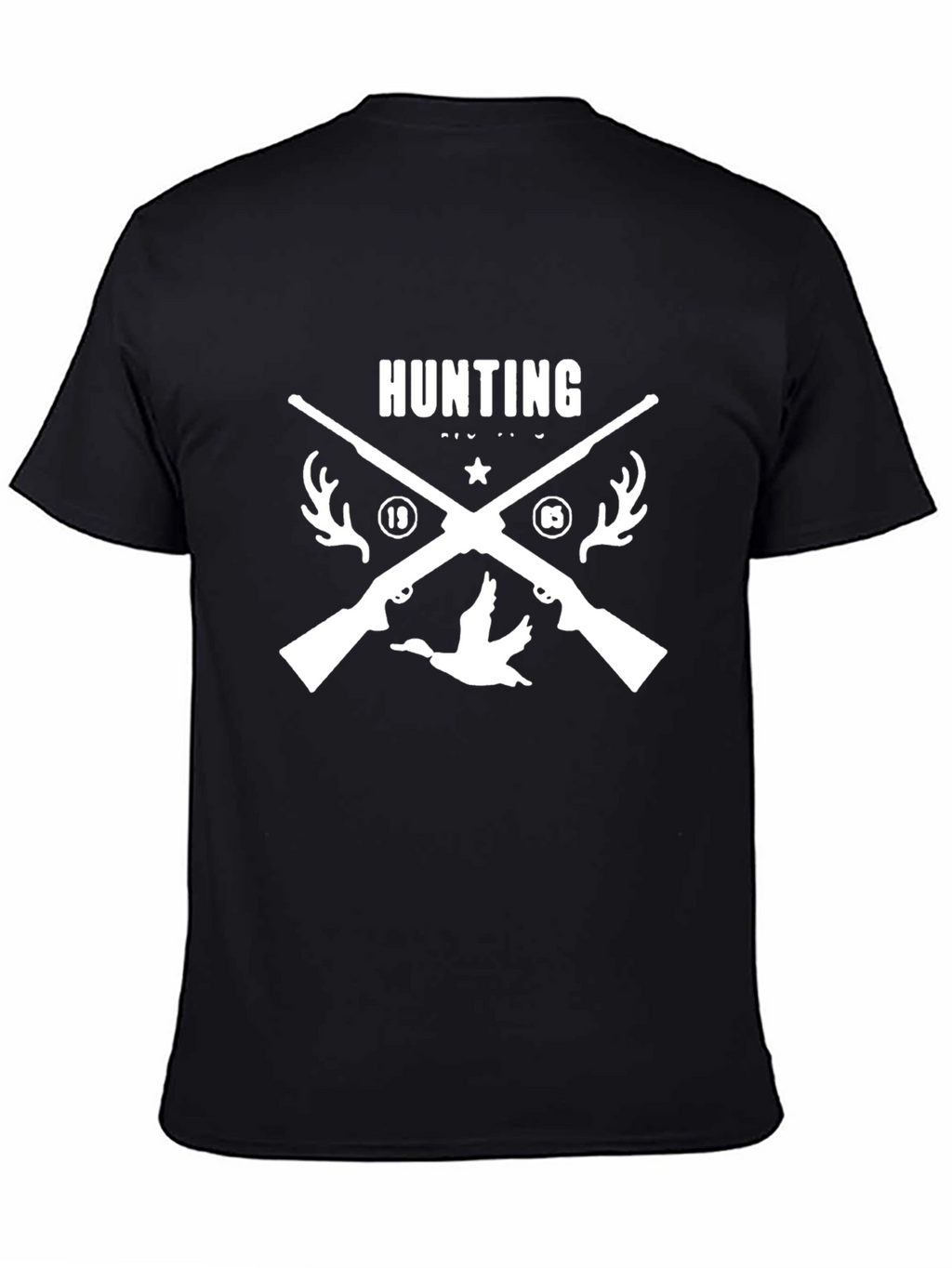 Hunting Graphic T-Shirt - Crossed Rifles & Duck