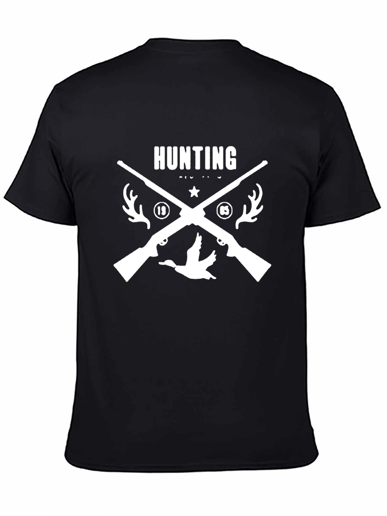 Hunting Graphic T-Shirt - Crossed Rifles & Duck