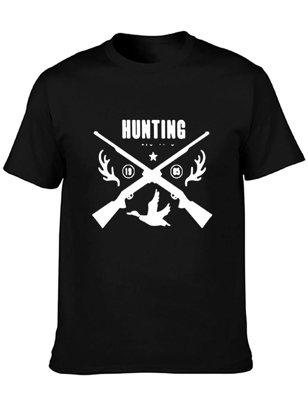 Hunting Graphic T-Shirt - Crossed Rifles & Duck
